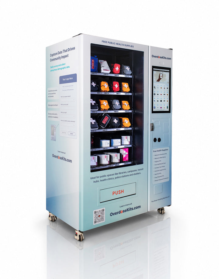 Naloxone Harm Reduction Smart Vending Machine with 22" Video Screen