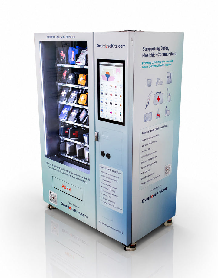 Naloxone Harm Reduction Smart Vending Machine with 22" Video Screen