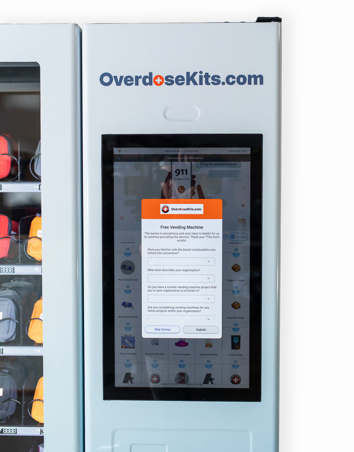 Naloxone Harm Reduction Smart Vending Machine with 22" Video Screen