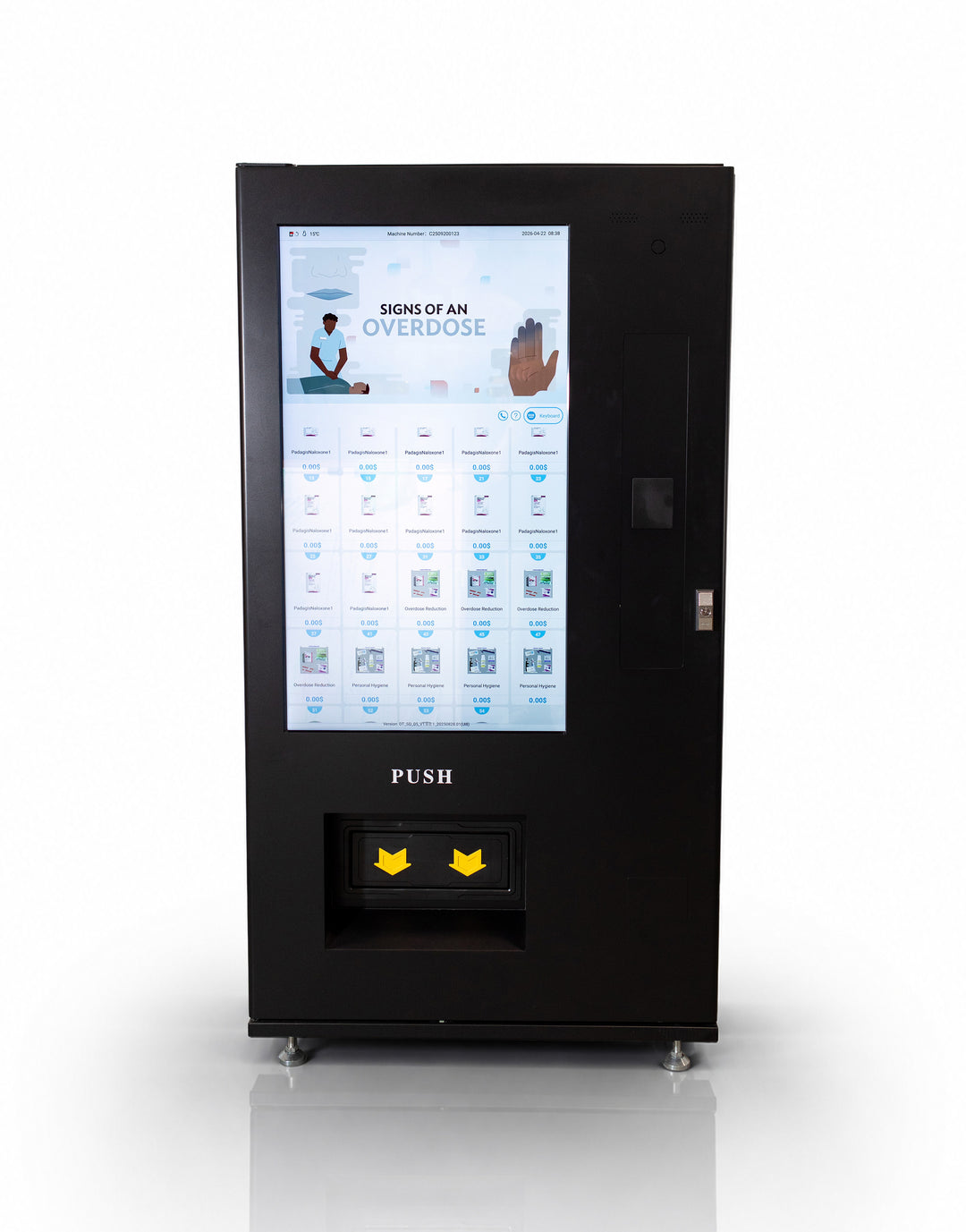 Naloxone Harm Reduction Smart Vending Machine with 49" Video Screen