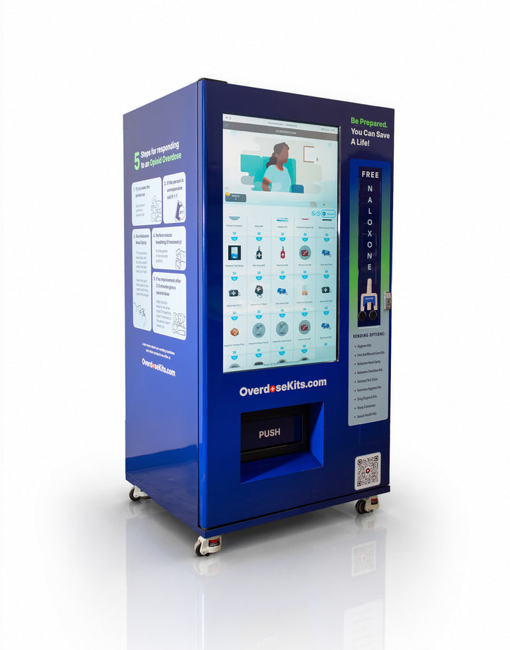 Naloxone Harm Reduction Smart Vending Machine with 49" Video Screen
