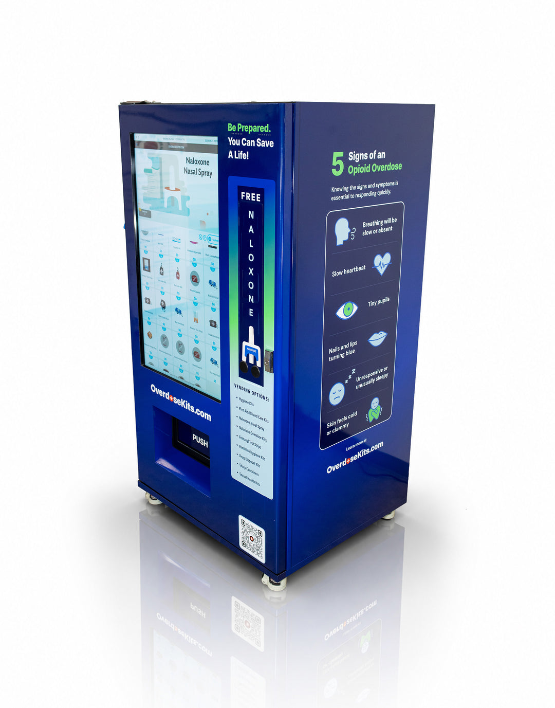 Naloxone Harm Reduction Smart Vending Machine with 49" Video Screen