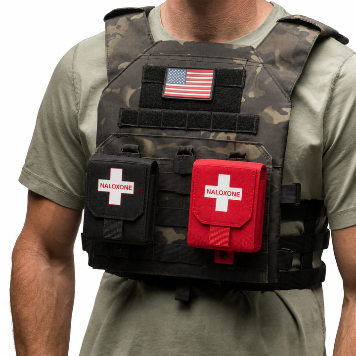 Naloxone Duty Belt Pouch Case - One-Hand Quick Access - MOLLE Compatible