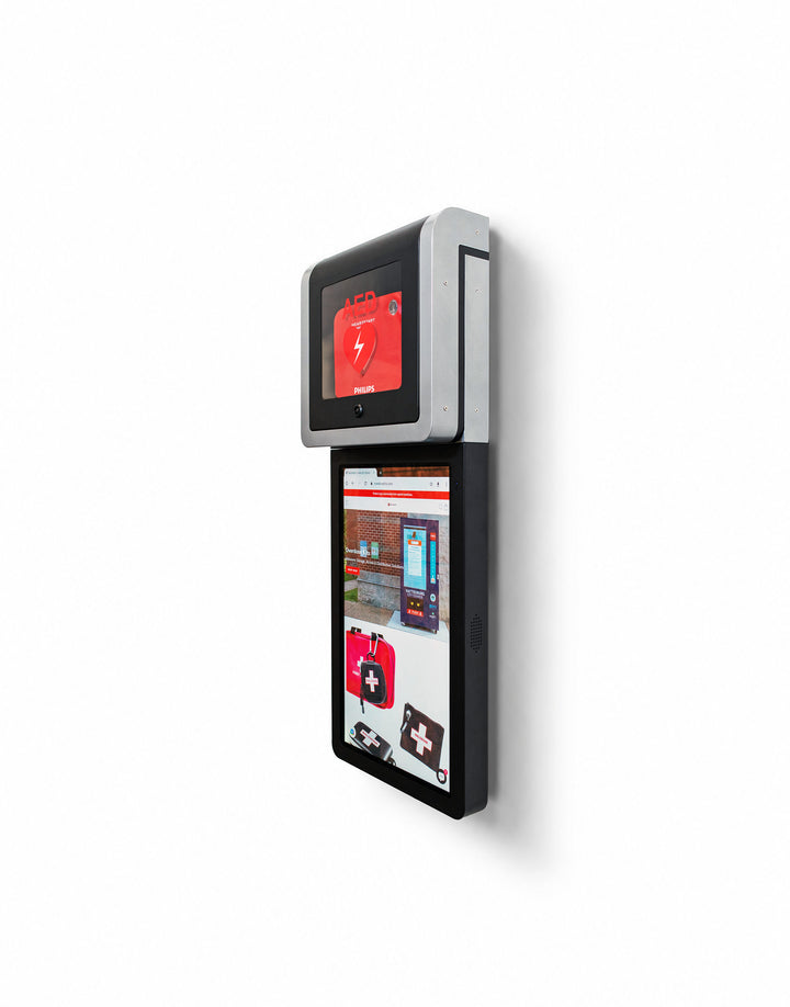 Safe Station AED Cabinet with 27" Display – Wall Mount Public Access Defibrillator Storage