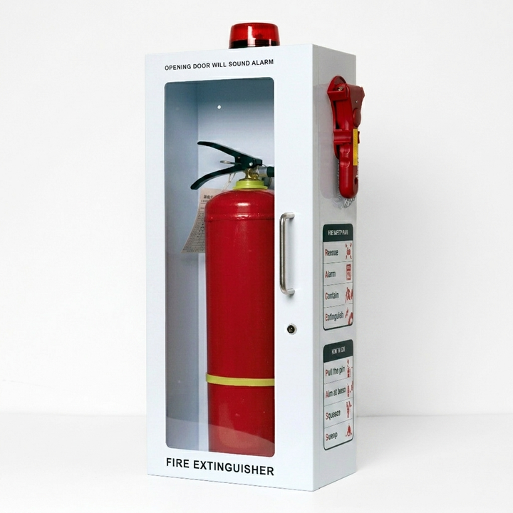 Fire Extinguisher Wall Mount Cabinet with Alarm & Lock – Available 5 lb & 10 lb Sizes