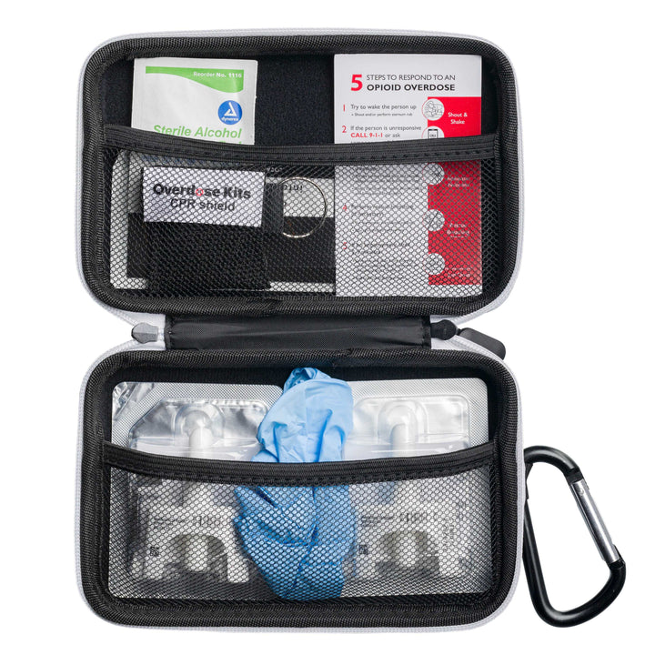 Naloxone Hard Shell Case for Overdose Kits | Holds Two Naloxone Nasal Sprays