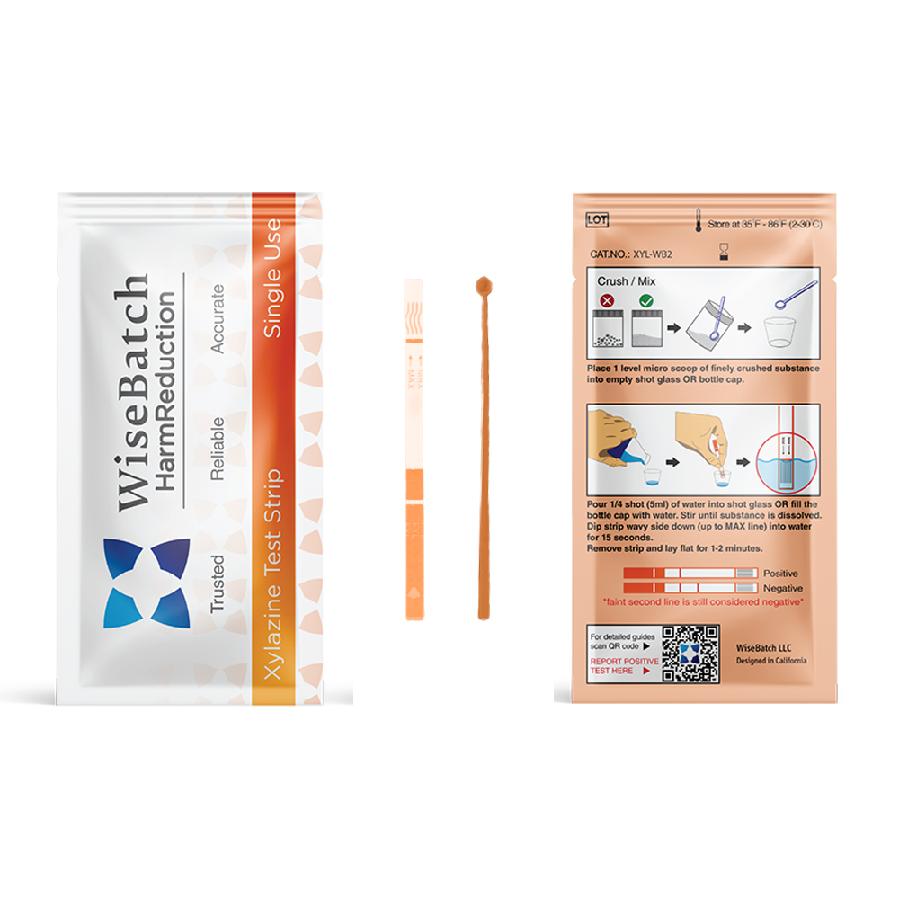 Detailed instructions for overdose test kit with QR code