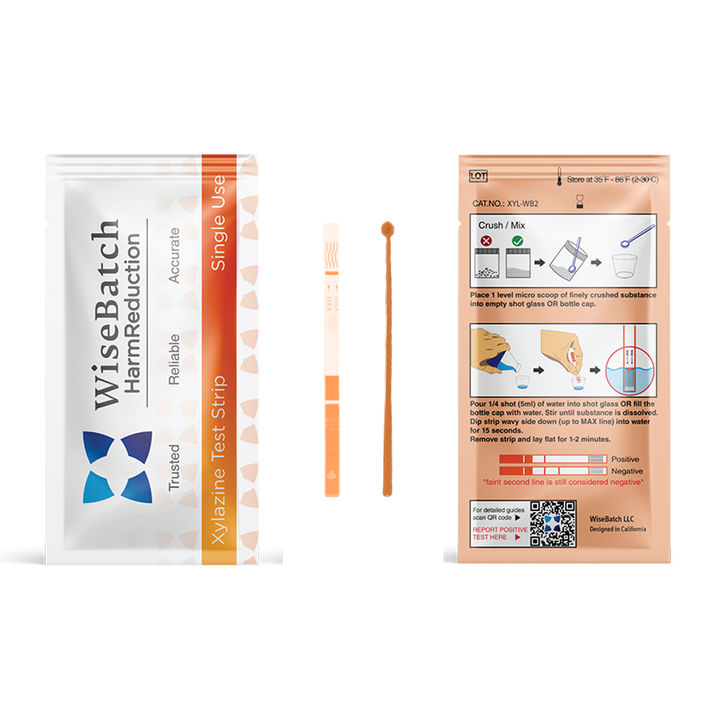 Detailed instructions for overdose test kit with QR code
