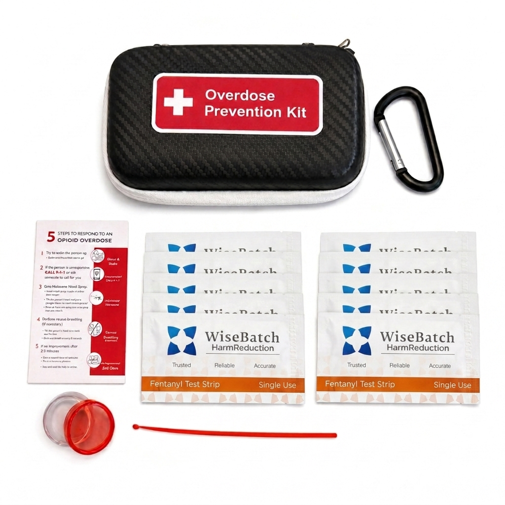 XYL Test Strip Kit - Includes 5 WiseBatch XYL Test Strips + Hardshell Carry Case + Mixing Container + 10mg Spoon and Instructions