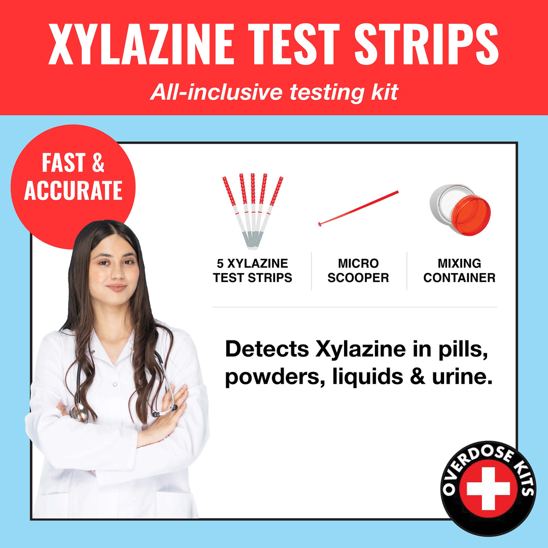 XYL Test Strip Kit (5 Pack) - Includes 5 XYL Test Strips, Mixing Container, 10mg Spoon and Instructions