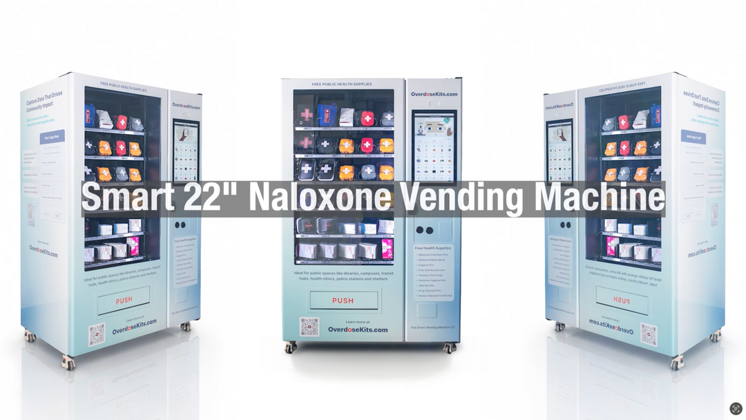Naloxone Harm Reduction Smart Vending Machine with 22" Video Screen