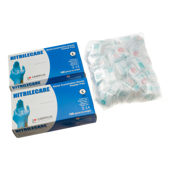 CPR Shield + Nitrile Glove Pair – Pack of 100 - Clear -  1