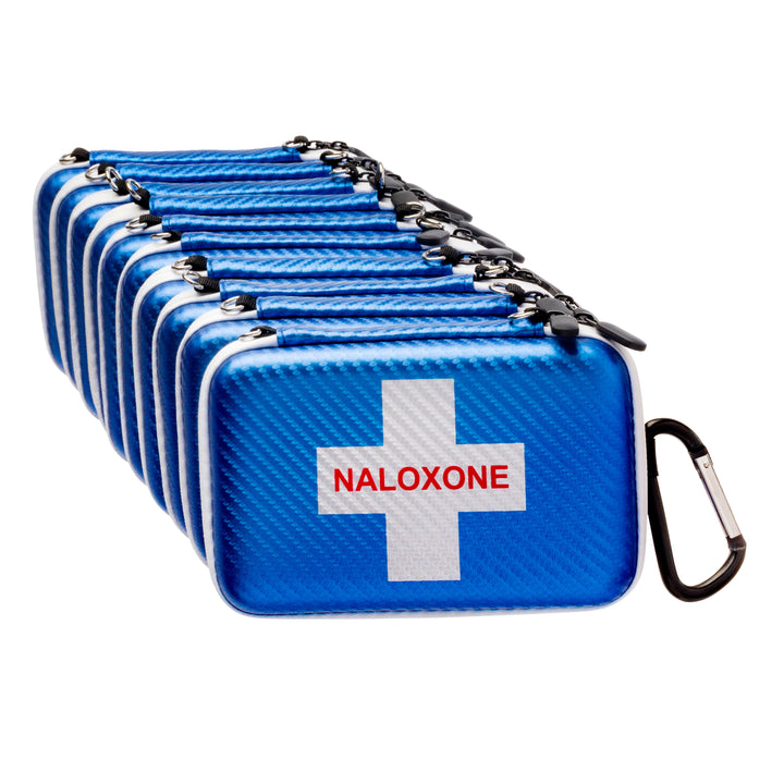 Naloxone Hard Shell Carry Case (Naloxone not Included) - Cross / Blue / 10 Units -  5640090